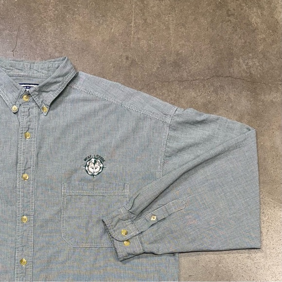 Vintage Lee Wolf Creek Embroidered Button Down Shirt Outdoor Lodge Core - Picture 3 of 8